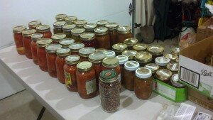 Table of preserved food 2012